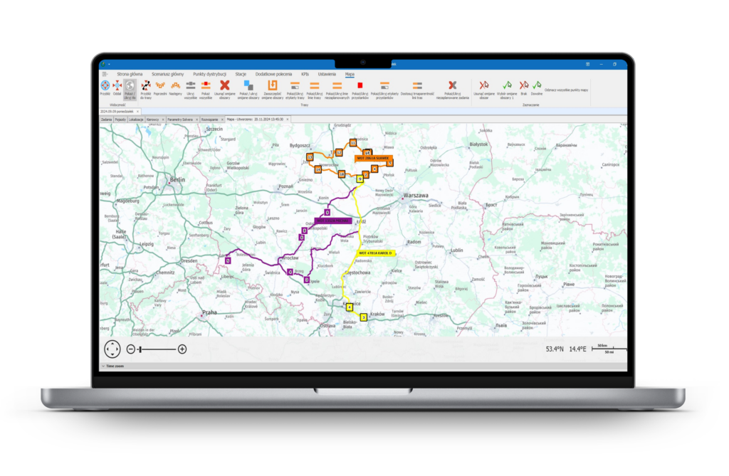 system do planowania tras